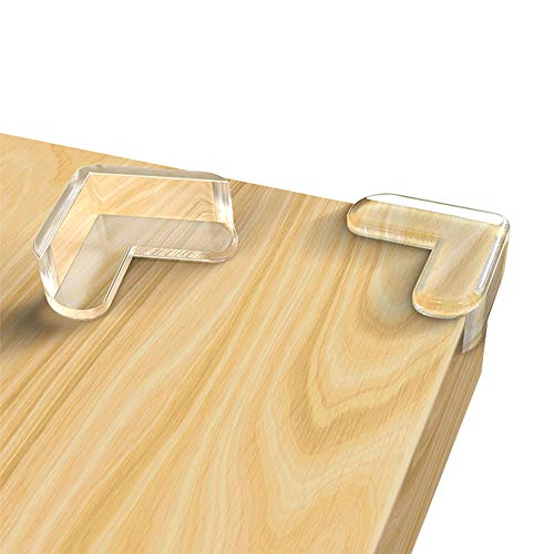 CalMyotis Corner Protector, Baby Proofing Corner Guards, Soft and Transparent, 100% Covered Adhesive, Improved Tasteless Corner Covers for Furniture Sharp Corner, 12 Count