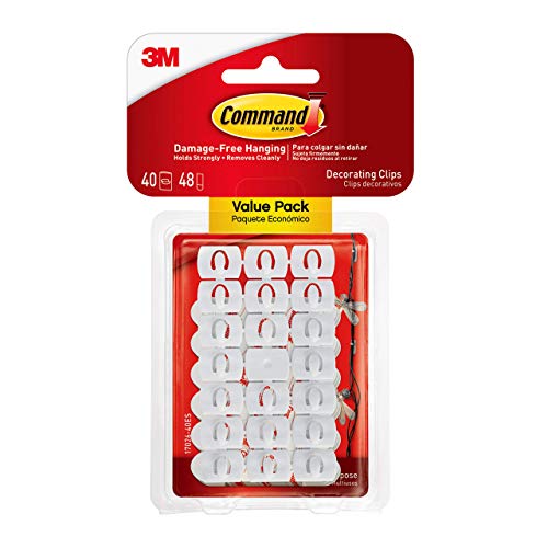 Command Decorating Clips, White, 40-Clips (17026-40ES)