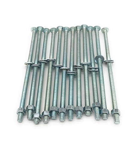 3/8' x 10' Carriage Bolts with Nuts & Washers, 12 per Pack