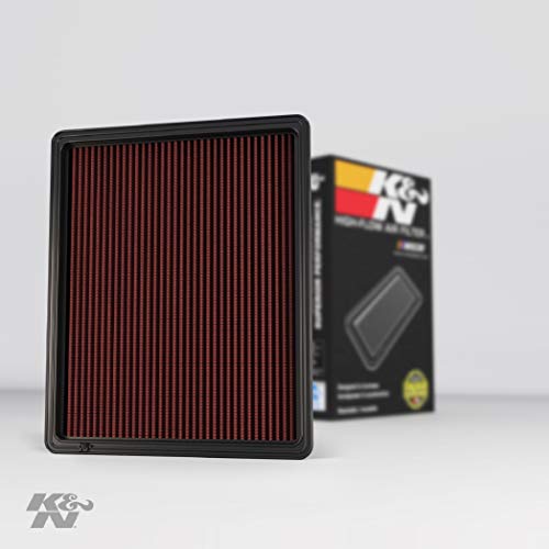 K&N Engine Air Filter: High Performance, Premium, Washable, Replacement Filter: 1999-2019 Chevy/GMC Truck and SUV V6/V8 (Silverado, Suburban, Tahoe, Sierra, Yukon, Avalanche), 33-2129