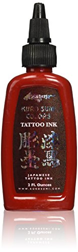 Kuro Sumi Tattoo Ink, Dragon's Breath Red, 2 Ounce