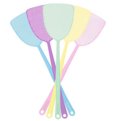 PAL&SAM Fly Swatter, Strong Flexible Manual Swat Set, Assorted Colors (5 Pack)