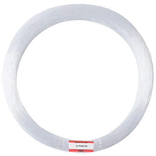 CHINLY 0.03in(0.75mm) 328ft(100M)/roll PMMA Plastic end Glow Fiber Optic Cable for Star Sky Ceiling All Kind led Light Engine Driver