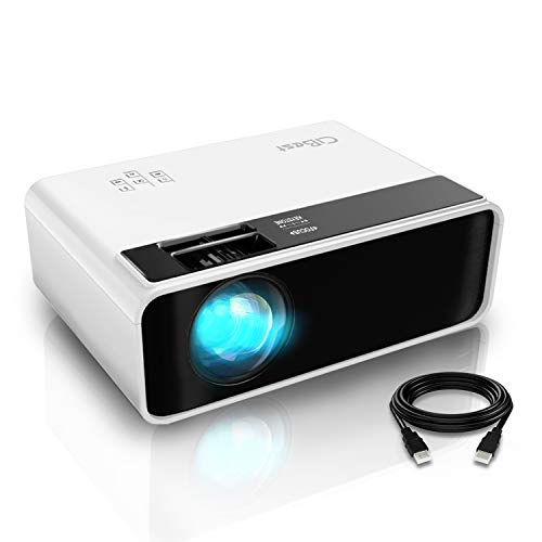 Mini Projector, CiBest Video Projector Outdoor Movie Projector, 4500 lux LED Portable Home Theater Projector 1080P and 200' Supported, Compatible with PS4, PC via HDMI, VGA, TF, AV and USB