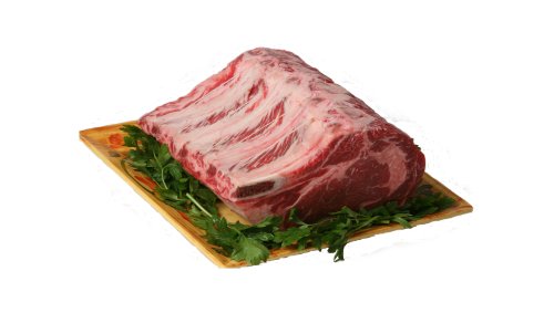 New York Prime Meat USDA Prime 21 Days Aged Beef Rib Eye Roast Oven Ready Bone In 6 Lb 3 Ribs, 96-Ounce Packaged in Film & Freezer Paper