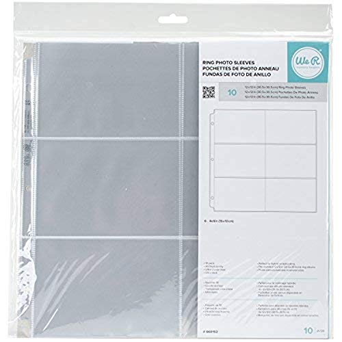 We R Memory Keepers 12 x 12 inch (4 x 6-Inch pockets) 3-Ring Album Photo Sleeve Protectors