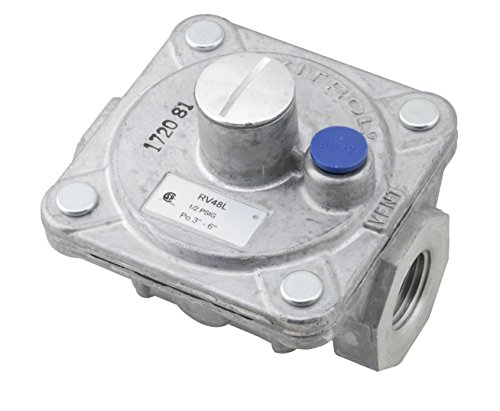 Maxitrol RV48L Natural Gas Pressure Regulator, 1/2' FPT Thread, 3/4' In and Out Opening, 1/2 PSIG In, 3'-6' WC Out