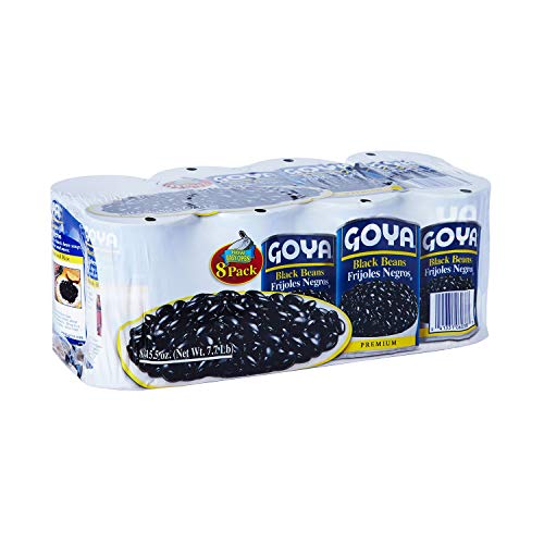 Goya Black Beans | Delicious Frijoles Negros High Quality And Healthy Food Certified Fat Free NON GMO - 15.5 Oz (Pack of 8)