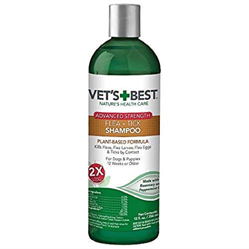 Vet’s Best Flea and Tick Advanced Strength Dog Shampoo | Flea Treatment for Dogs | Flea Killer with Certified Natural Oils | 12 Ounces
