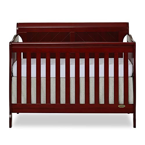 Dream On Me, Ashton Full Panel 5-in-1 Convertible Crib, Cherry