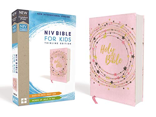 NIV, Bible for Kids, Flexcover, Pink/Gold, Red Letter, Comfort Print: Thinline Edition