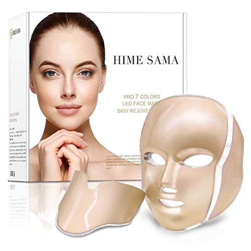 Pro 7Color LED Mask Skin Care Photon Lighttherapy Mask Electric Therapy For Healthy Skin Face & Neck Skin RejuvenationClinically Tested Home & Salon Aesthetic Mask