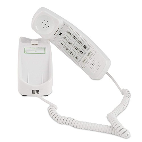 Corded Phone - Phones for Seniors - Phone for Hearing impaired - Choctaw White - Retro Novelty Telephone - an Improved Version of The Princess Phones in 1965 - Style Big Button - iSoHo Phones
