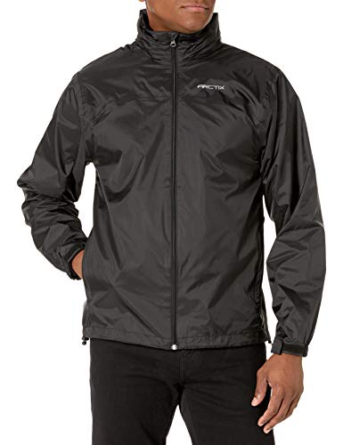 ARCTIX Men's Storm Rain Jacket, Black, Large