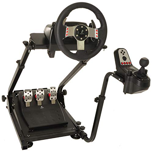 Marada G920 Steering Wheel Stand with Shifter Mount,Racing Wheel Stand Height Adjustable fit for Logitech G920 G29 G27 G25, Wheel and Pedals NOT Included