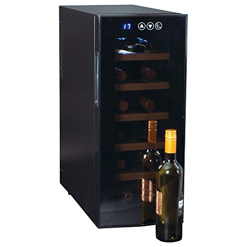 Koolatron WC12-35D Black 12 Bottle Deluxe Wine Cellar