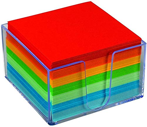 1InTheOffice Memo Cube, Assorted Colors Memo Pad 500 Sheets