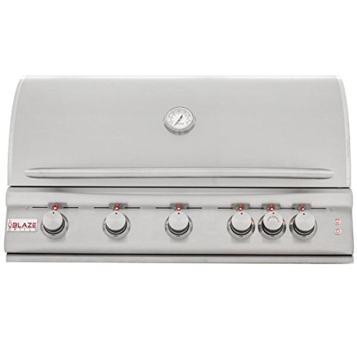 Blaze LTE 40-inch 5-Burner Built-in Natural Gas Grill Rear Infrared Burner & Grill Lights - BLZ-5LTE-NG