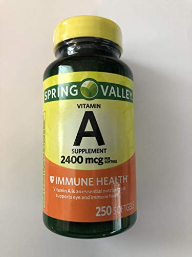 Spring Valley - Vitamin A SUPPLEMENT 2400MCG 250 Softgels