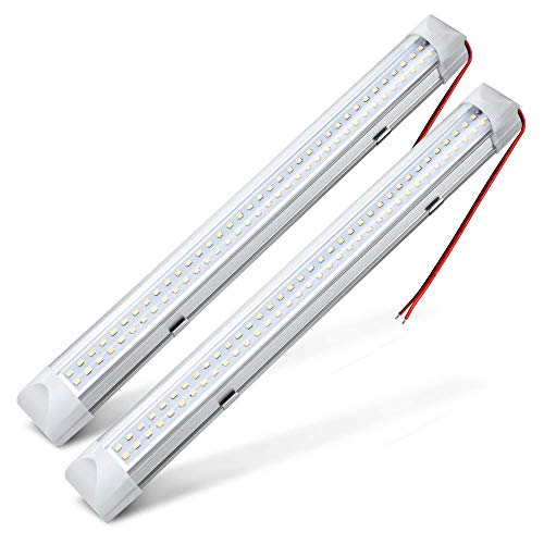 MICTUNING 13.5 Inch Car Interior Led Light Bar 3.5W 72 LED Lamp with On Off Switch for Van Lorry Truck Camper Boat 2 Pcs
