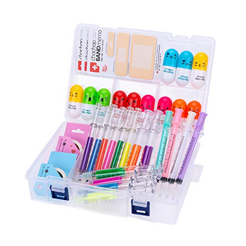 34 Pcs Cute School Supplies Set 12 Syringe Highlighters 4 Nursing Needle Pens 12 Vitamin Pill Pens And 2 Tape 3 Bandage Sticky Notes Cool School Supplies Gifts For Nurse