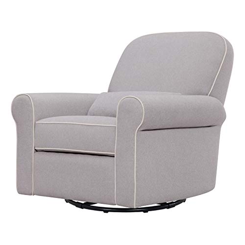 DaVinci Ruby Recliner and Swivel Glider in Gray and Cream, Greenguard Gold Certified