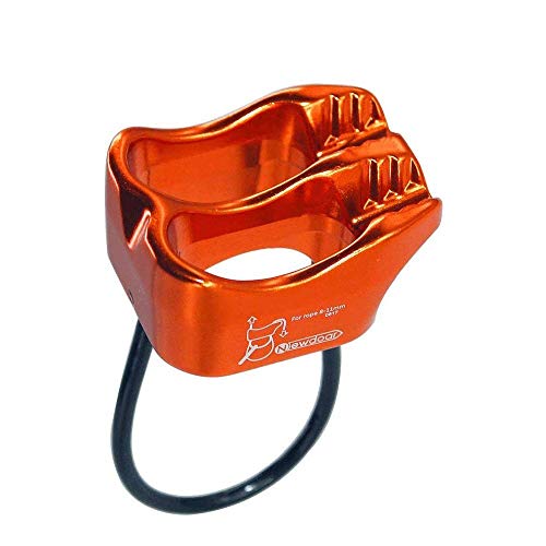NewDoar Climbing Abseiling Belay Device Professional ATC Rappelling Descender 25KN V-grooved Safety Equipment (Orange)