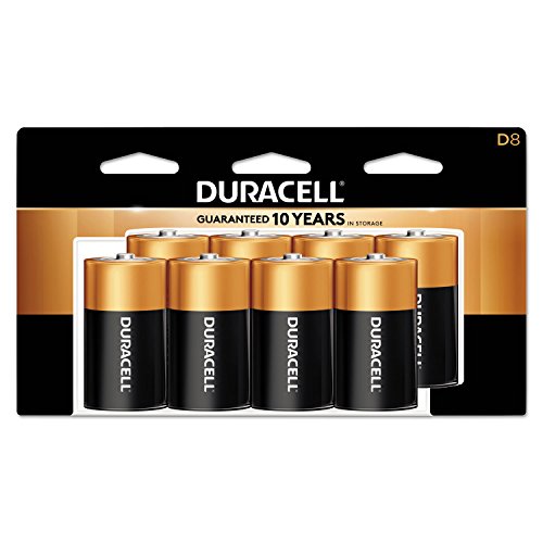 Duracell - CopperTop D Alkaline Batteries with recloseable package - long lasting, all-purpose D battery for household and business - 8 count