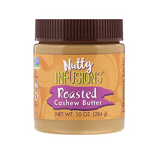 NOW Foods, Nutty Infusions, Roasted Cashew Butter, Creamy, Smooth and Gourmet, Great Replacement for Peanut Butter, 10-Ounce
