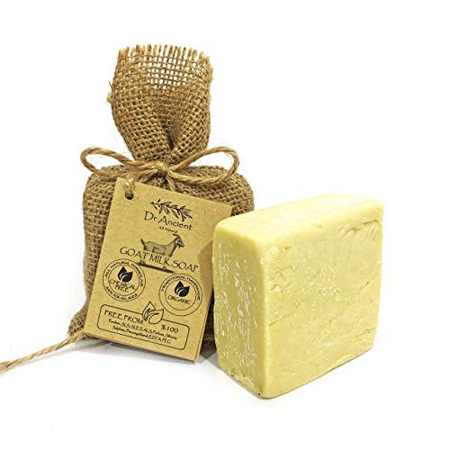 Organic Natural Traditional Handmade Antique Goat Milk Soap Bar - Anti Ageing Skin Lightener, Moisturizer - Absolutely No Chemicals! Pure Natural Soaps!