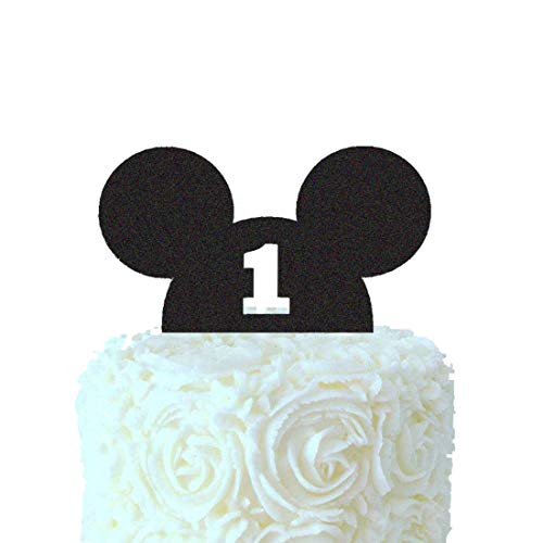 Mickey Mouse Birthday Cake Topper Mickey Head One Cake Topper Party Supplies Decorations for Baby Boy (1)