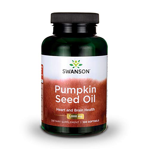 Swanson Pumpkin Seed Oil Brain Health Cardiovascular Support High Bioavailable Essential Fatty Acids (EFAs) Combination Herbal Supplement 1000 mg 100 Softgel Capsules