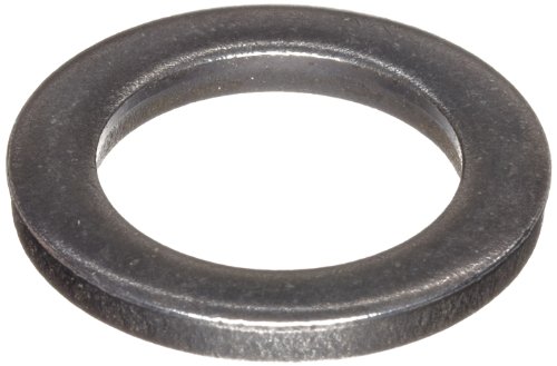 Spring Steel Round Shim, Unpolished (Mill) Finish, ASTM A684 Specifications, 0.2mm Thick, +/-0.04mm Thickness Tolerance, 10mm ID, 16mm OD (Pack of 50)