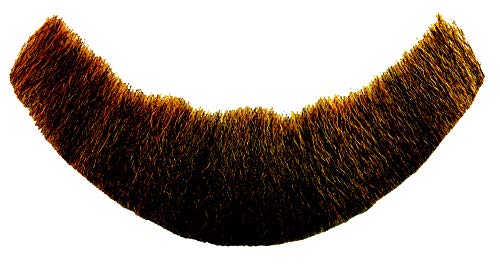 City Costume Wigs Professional Human Hair Laced Back Full Faced Beard (Dark Brown)