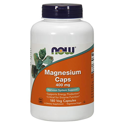 NOW Supplements, Magnesium 400 mg, Enzyme Function*, Nervous System Support*, 180 Capsules