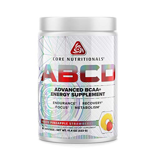 Core Nutritionals Platinum ABCD Advanced BCAA Energy Supplement 30 Servings (White Pineapple Strawberry)