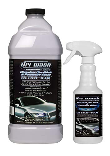 Dri Wash 'n Guard Ultra-Ion 64oz Waterless Car Wash w/Empty Spray Bottle