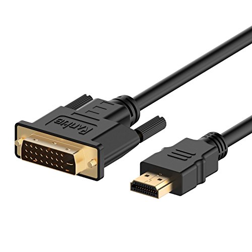 Rankie HDMI to DVI Cable, CL3 Rated High Speed Bi-Directional, 6 Feet, Black