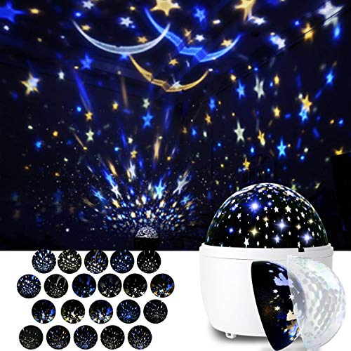 Aytai Star Projector Night Lights for Kids with Timer, Moon Star Projector Light with 3 Kind of Shells 21 Changing Light Modes, Galaxy Light Projector for Bedroom Baby Nursery Birthday Christmas Gifts