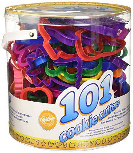 Wilton Cookie Cutters Set, 101-Piece — Alphabet, Numbers and Holiday Cookie Cutters