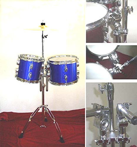 NEW BLUE BLACK WINE COLOR 8'&10' CONCERT TOMS DRUM w/HARDWARE 14' CYMBAL