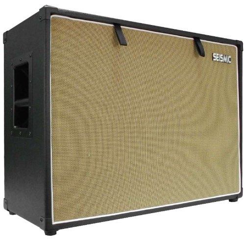 Seismic Audio - 212 GUITAR SPEAKER CABINET EMPTY - 7 Ply Birch - 12' Speakerless Cab - 2x12 - Black Tolex - Wheat Cloth Grill - Front or Rear Loading Options