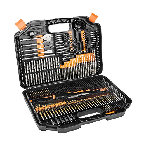 EnerTwist Drill Bit Set, 246-Pieces Drill Bits and Driver Set for Wood Metal Cement Drilling and Screw Driving, Top Rated Combo Kit Assorted in Plastic Carrying Case, ET-DBA-246