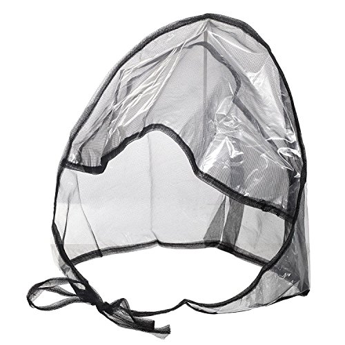 Premium Waterproof Rain Bonnet Hat with Full Cut Visor & Netting - Stay Dry Rain Protection for Men or Women - Black (Unisex)