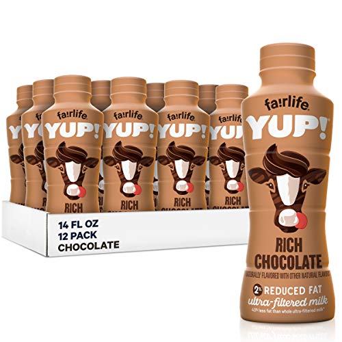 fairlife YUP! Low Fat, Ultra-Filtered Milk, Rich Chocolate Flavor, All Natural Flavors (Packaging May Vary), 14 fl oz, 12 count