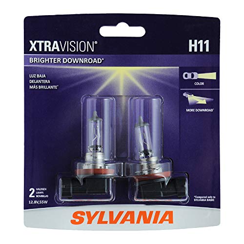 SYLVANIA - H11 XtraVision - High Performance Halogen Headlight Bulb, High Beam, Low Beam and Fog Replacement Bulb (Contains 2 Bulbs)