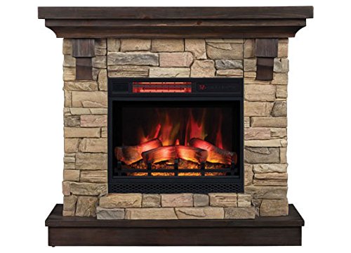 ClassicFlame Eugene Wall Mantel, Aged Coffee.