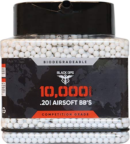 Black Ops Biodegradable Airsoft BB's, 10,000 Count.20g, 6mm