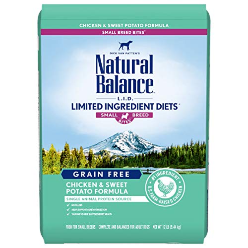 Natural Balance L.I.D. Limited Ingredient Diets Small Breed Bites Dry Dog Food, Chicken & Sweet Potato Formula, 12 Pounds