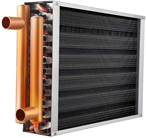 Water to Air Heat Exchanger 20x20 with Copper Ports for Outdoor Wood Furnaces, Residential Heating and Cooling, and Forced Air Heating (20x20)